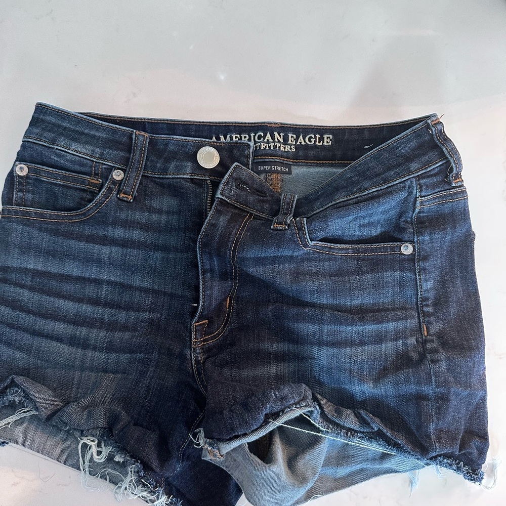 American Eagle Light Blue Hi-Rise Shortie